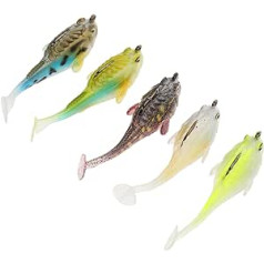 Yardwe Pack of 10 Bait Lure Asaru grimstošie āķi Praktiski makšķerēšanas āķi Praktiski makšķerēšanas rīks Vivid Makšķerēšanas rīks Silikagels Pretkarājoties dibena saldūdens