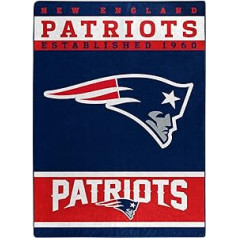 The Northwest Company oficiāli licencēta NFL New England Patriots 12. cilvēka plīša sega, 60 x 80 collu daudzkrāsaina