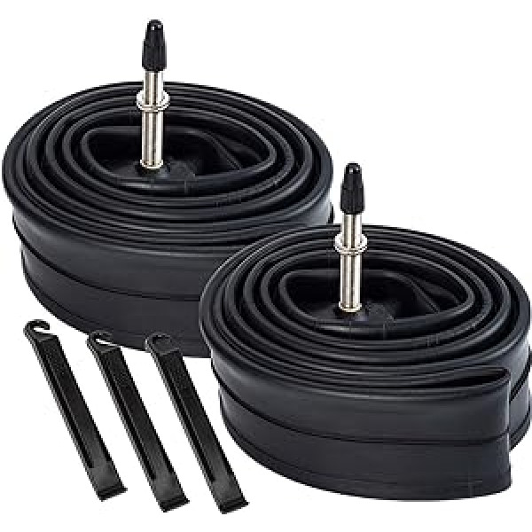 Pack of 2 29x1.9/1.95/2.0/2.125/2.25/2.3/2.35 Bicycle Inner Tubes FV48 mm Presta Valve 29 Inch Bicycle Tubes Compatible with 29x1.95 29x2.0 29x2.125 29 25 29 29 2.3x2x29x2.35 Bicycle Tyre Tubes