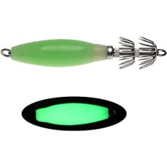 Angelhaken 2 gab Fluorescent Squid Jig Hooks Fishing Squid Gaismas Sēpija Piedurknes Squid Jig Octopus Lures Glow in Dark Makšķerēšanas mānekļi Bait Saltwater Fishing Circle Āķis Einfach und praktisch