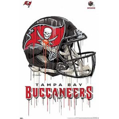 Trends International NFL Tampa Bay Buccaneers — Drip Helmet 20 Wandposter, 37,4 x 56,8 cm, ungerahmte Premium versija