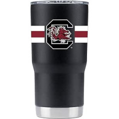 Gametime Sidekicks South Carolina 20oz melna krūze — oficiāli licencēta, 18/8 nerūsējošais tērauds, dubultsiena, vakuumizolācija, UV LED drukāti logotipi, bez svīšanas, paliek karsts/auksts — 360 grādu iesaiņojums