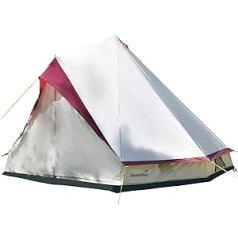 Skandika Tipi Comanche 400 Outdoor Tent | Camping Tent, up to 8 People, Sewn-in Tent Floor, with/Without Zip System, Mosquito Net, 2.5 m, Waterproof, Native American Tent, Glamping