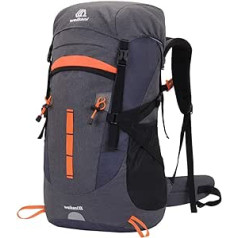 Vohoney 80L Hiking Backpacks Travel Backpack Trekking Backpacks Multifunctional Daypack Men Women Outdoor Backpack Daypack School Backpack Sports Bag for Climbing Camping Riding Travel, Grey Trekking