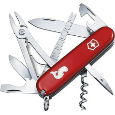 Victorinox Angler, 91 mm, Šveices armijas nazis (Šveices armijas nazis ar 18 funkcijām, asmens, korķviļķis, konservu nazis, asmens), sarkans