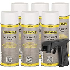 BREHMA 6 x waterproofing spray including handle, waterproofing, textiles, tents, convertible roofs, awnings, water and dirt repellent