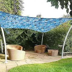 WWJQ Blue Camo Net Camouflage Net Sun Protection Camouflage Nets 210D Polyester Oxford Fabric 2x3M, 2x5M, 2x6,2x8,3x3M, 4x5M, 5x6M, 6x6M, 7x7M, 8x8M, 9x9M, 10x10M