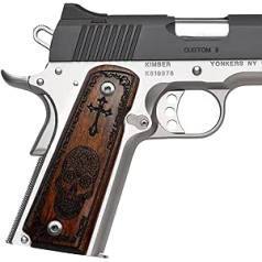 ZIB GRIPS Colt 1911 pistoles rokturis pilna izmēra 1911 (valdība/komandieris) riekstkoka pistoles rokturis, ar rokām izgatavots no valrieksta koka Ars.02