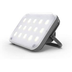 Claymore Ultra Mini uzlādējams LED paneļa apgaismojums, 3500 mAh, 500 lūmeni, 3 krāsu režīmi, līdz 24 stundām, kompakts, viegls kempinga apgaismojums [pelēks]