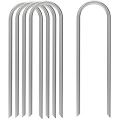 AAGUT 50 x Heavy Duty Garden Stakes 11 Gauge Landscape Pegs Pegs for Ground Pegs Tent Pegs Pegs Pegs for Anchoring Dog Fence Pipe Drip Irrigation Hose Wire Weed Barrier Fabric