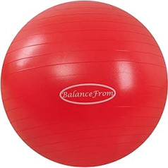 BalanceFrom 90g Capacity Anti-Burst Non Slip Exercise Ball with Quick Pump