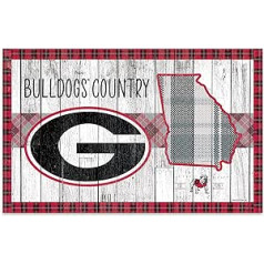 Rico Industries NCAA Georgia Bulldogs This is Bulldogs Country 27,9 x 48,3 cm Mājas dekors Holzschild