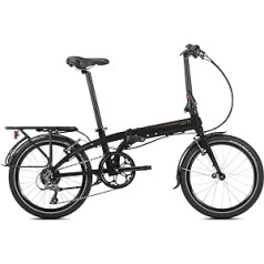 Tern Link D8 Uni Size Frame 20 collu riteņu salokāms velosipēds piepilsētas velosipēds, melns