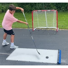 Skate Anytime - Always Score - Precision Dryland Hockey Shooting Mat & Puck Passer Rebounder for Embroidery Handling, Shooting, Customize Your Training Surface