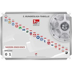 DFL Bundesliga 2 magnētiskā diagramma pelēka balta 60 x 40 cm