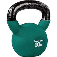 MOVIT Kettlebell PRO, čuguna tējkanna ar neoprēna pārklājumu, 12 varianti: no 2 līdz 24 kg, pārbaudīts uz kaitīgām vielām, šūpošanās hanteles lodītes svars