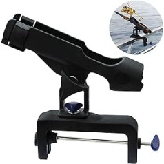 OROOTL Fishing Rod Holder for Boat, 360 Degree Adjustable Fishing Rod Holder Boats Rod Holder with Large Clamp Kayak Canoe Marine Fishing Accessories