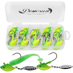 Dovesun Jig Spinner Set Underspin Fishing Accessories Set Spinner Bait with Willow Blade Indicator Fishing Mixed / Glow / Blue / Green / Colourful / Red 3.5 g 7 g 10 g 14 g 15 Pieces / 10 Pieces