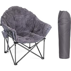 LET'S CAMP Lielizmēra kempinga krēsls Moonchair salokāms apakštase Saliekamais krēsls Makšķerēšanas krēsls Kempinga krēsls izgatavots no Oksfordas auduma ar aukstummaisu iekštelpām