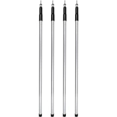 noorsk® Standing Poles Set Aluminium 4 or 6 Pieces Telescopic Poles 80-180 cm or 100-240 cm for Awnings, Tarps