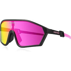 Queshark Polarised Cycling Glasses - Cycling Glasses for Men and Women - UV400 Protection, Sports Glasses MTB & Snowboard Accessories