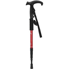 Trekking Pole, Outdoor Aluminium Alloy Suspension T-Handle Trekking Pole Mountaineering Pole Hiking Poles