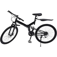 26'' Mountainbike, Klappbar Fahrräder, Shimano 21-Gänge Klappbar Pedelec für Damen und Herren, Einstellbar MTB Rennrad Klappfahrrad für Stadt und Camping