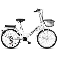 Dushiabu City Bikes Beach Cruiser velosipēds, 7 ātrumu velosipēdi, pieaugušajiem, vīriešiem un sievietēm visā kvartālā, balts 24 collu