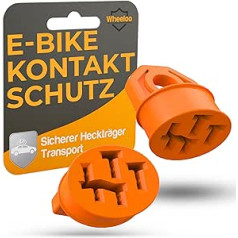 WHEELOO kontaktaizsardzības vāciņš Bosch E-Bike I komplekts 2 I Orange I eBike Battery Accessories I Uzlādes kabeļa tapas aizsardzība pret lietu, netīrumiem un netīrumiem