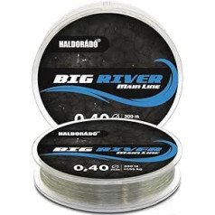 Haldorado Big River Main Fishing Line Monofilament Fishing Line Heavy Duty High Wear Resistance Durable Light Green River Fishing 0.40mm/300m - 17.55kg