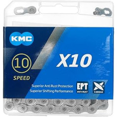 KMC Unisex — Adult X10 Ept pretrūsas velosipēda ķēde, melna, 1 izmērs