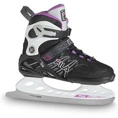 FILA Women's Primo Ice Lady Leisure Ice Hockey & Ice Skating, Stainless Steel Blade, Strong Hold & High Comfort, Black/White/Magenta