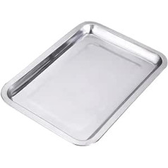 PartyKindom Stainless Steel Flat Square Pans Durable Various Sizes