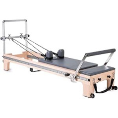 ELINA PILATES Reformer Master Instructor, Mini Tower komplett mit Umlenkrollen, Quick Release Foot Bar und Ultra-Quiet Trolley.