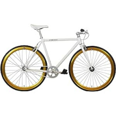 FabricBike Unisex Youth Original Fixie velosipēds White & Gold M-53 cm
