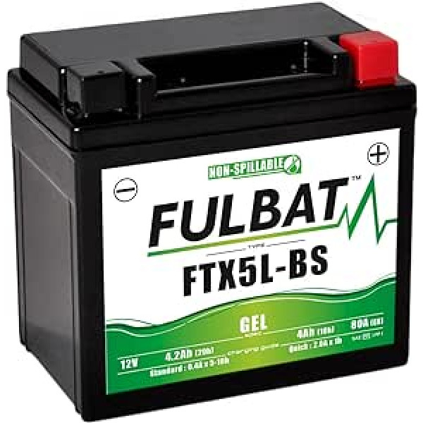 Akumulators Fulbat YTX5L-BS Gel 12V 5Ah (bez apkopes)