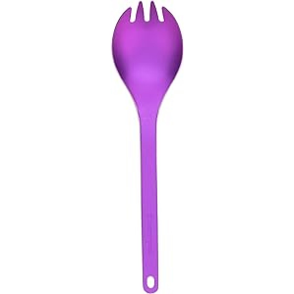 Snow Peak Spork SCT-004PR Japanese Titanium Ultralight Compact for Camping, Backpacking, Daily Use, Made in Japan, Lifetime Product Warranty, Purple, 40 x 165 mm