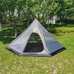 Āra teltis Teepee telts Ūdensizturīgs Four Seasons Ģimenes piramīdas telts Kempings Mugursoma Pārgājieni Alpīnisms Apsildāms Nojumes Dūmu skurstenis D400 x A220 cm