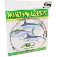 Momoi Fluorocarbon Wind-On Leaders 80 mārciņas, caurspīdīgs 25 pēdas