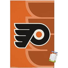 Trends International NHL Philadelphia Flyers — Logo 14 Wandposter, 37,4 x 56,8 cm, Premium plakāts un Passepartout