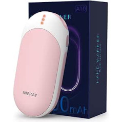 infray Hand Warmer Rechargeable USB Reusable 9000mAh Electric Portable Pocket Warmer Power Bank 14 Hours Long Lasting Hand Heating Warm Winter Gift for Men and Women