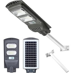 200 W saules enerģijas āra ielas laternas, ar saules enerģiju darbināma LED ielu lampa ar kustības sensoru, saules staru āra prožektors no krēslas līdz rītausmai, IP65 ūdensizturīgs