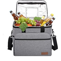 ALLCAMP 30L Large Insulated Basket Cooler Bag Picnic Basket, large