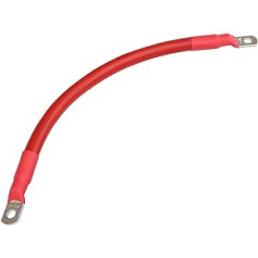 30cm 35mm² Lieljaudas sarkana akumulatora kabeļa savienojuma kabelis ar cilpām akumulatoru pievienošanai akumulatoru bankā