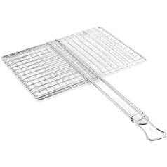 HOME Double stainless steel grate 1 handle cm 40 x 35 item for the kitchen