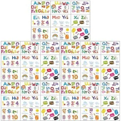 Toyvian 45 Blatt Dekoratīvs Aufkleber Für Kinder Alphabet Zug Wandtattoos Nummer Wandaufkleber Kinderspielzimmer Aufkleber Wandaufkleber Für Klassenzimmer Pvc Schulmaterial Empfindlich