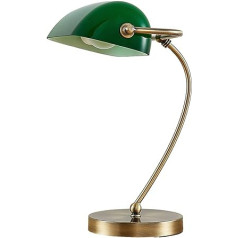 Lindby Selea galda lampa (retro, vintage, antīka) zaļā stikla krāsā viesistabai un ēdamistabai (1 spuldze, E27) — galda lampa, galda lampa, naktslampa, viesistabas lampa