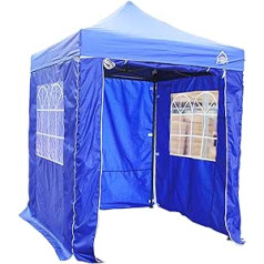 All Seasons Gazebos ROYAL BLUE 2m x 2m Heavy Duty Waterproof Pop Up Gazebos & 4 Sidewalls