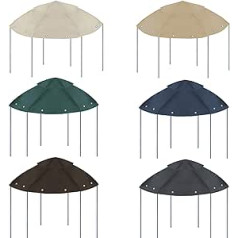 freigarten.de Replacement Roof for Gazebo Diameter 350 cm Waterproof Material: Panama PVC Soft 370 g/m² Extra Strong Model 4