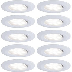 Paulmann Calla 99922 LED padziļinātas gaismas apaļš komplekts 10 10 x 6 W IP65 Neitrāli balts Matēts Grozāmie prožektori Plastmasas padziļināta lampa 4000 K